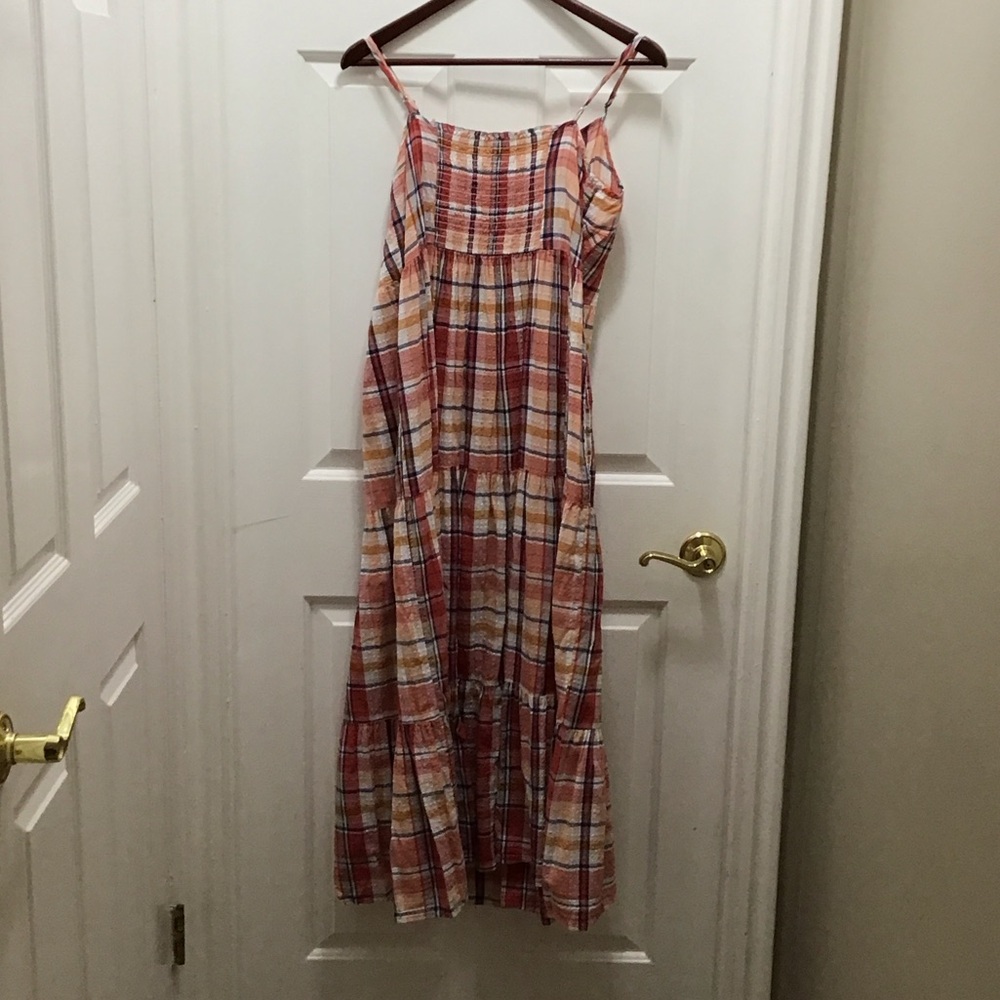 Lou & Grey Checkered Maxi Dress In Red And Cream - image 3